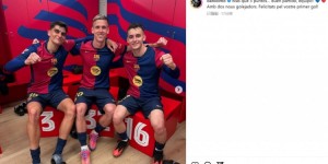 【龙八国际】助攻双响！奥尔莫社媒晒与两位被助攻队友合照：再添三分！