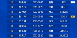 【龙八国际】2025赛季南京城市一线队大名单正式公布！