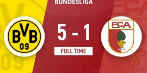 【龙八国际】多特5-1奥格斯堡 罗伊斯1射2传接受全场掌声 多特轮换10人备战欧冠