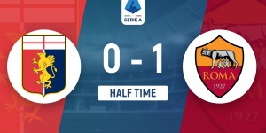 【龙八国际】半场-罗马暂1-0热那亚 多夫比克补射迎首球+失良机沙拉维失单刀