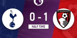 【龙八国际】半场-塔弗尼埃破门维卡里奥两扑单刀 热刺0-1落后伯恩茅斯