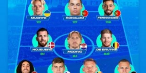 【龙八国际】穆德里克社媒晒入选欧洲杯第二轮最佳阵，个人评分7.7