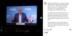 【龙八国际】🤬球迷吐槽FIFA在世界杯决赛搞中场秀：0人想看，足球堕落了！