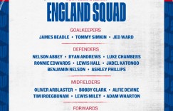 【龙八国际】英格兰U20名单：卢克-钱伯斯、凯德-戈登、克拉克、霍尔在列