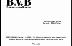 【龙八国际】致敬乔丹！多特晒桑乔官宣前公告：I’m Back