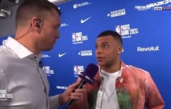 【龙八国际】姆巴佩现场观战NBA巴黎赛：米切尔很出色，凯尔特人是冠军热门