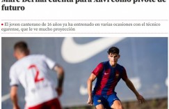 【龙八国际】16岁身高1米9！哈维重视B队中场伯纳尔，本赛季多次随一队训练