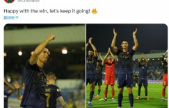 【龙八国际】利雅得胜利联赛6连胜！C罗社媒晒照庆祝胜利：我们继续前进！