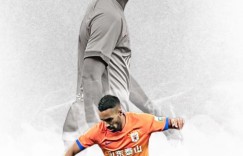 【龙八国际】德尔加多社媒晒个人海报，预热明晚泰山主场对战南通支云比赛