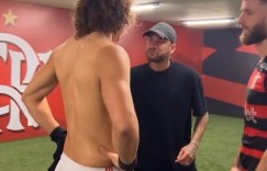 【龙八国际】内马尔造访弗拉门戈更衣室，与老队友大卫-路易斯会面寒暄