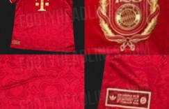 【龙八国际】拜仁125周年纪念球衣泄露：深红底色+金色标识+特别版队徽