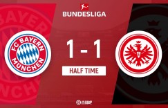 【龙八国际】半场-凯恩破门莱默尔助攻后伤退埃基蒂克扳平 拜仁暂1-1法鹰