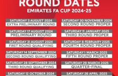 【龙八国际】新赛季足总杯时间：首轮2024年11月2日，决赛2025年5月17日