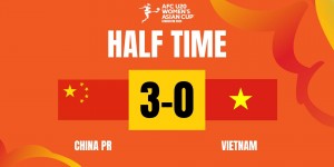 【龙八国际】半场-中国女足U20暂3-0越南&按此比分无法出线 另一场朝鲜1-0领先