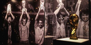 【龙八国际】南美足联博物馆开放，梅西、贝利、马拉多纳雕像手举世界杯奖杯
