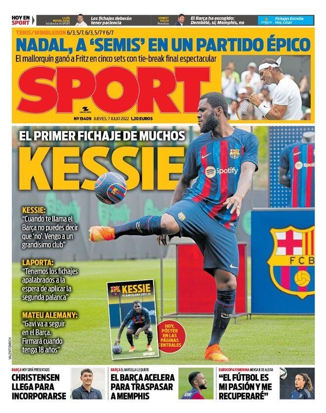 每体头版:凯西只是巴萨许多签约中的第一笔