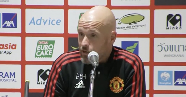 滕哈赫:C罗没在球队是个人原因 对阵利物浦是个很棒的考验