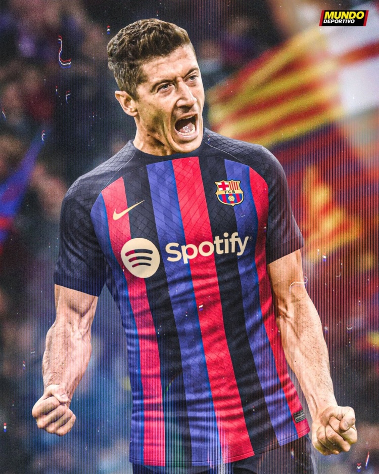 多家媒体:莱万加盟巴萨转会费为4500万欧+500万欧浮动