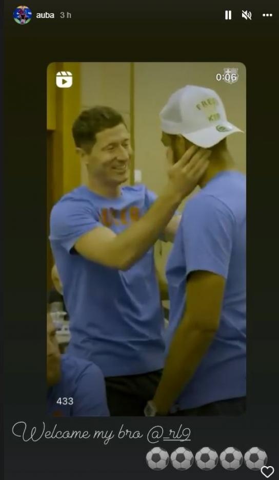 奥巴梅扬社交网站欢迎莱万:欢迎你,我的兄弟