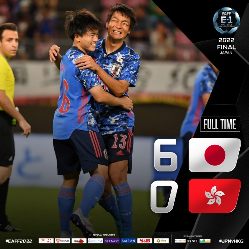 6比0横扫！日本国际A级赛事对阵中国香港7连胜