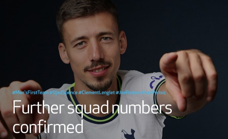 热刺更新一线队球员号码:新援斯宾塞将穿24号球衣,朗格莱穿34号