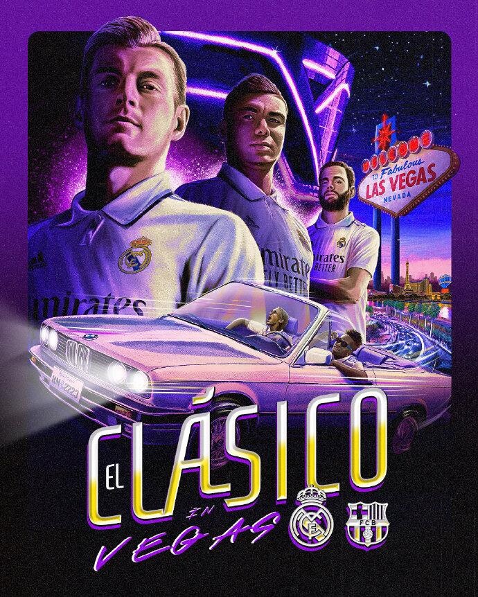 ?国家德比即将火热开战!皇马巴萨发布比赛海报