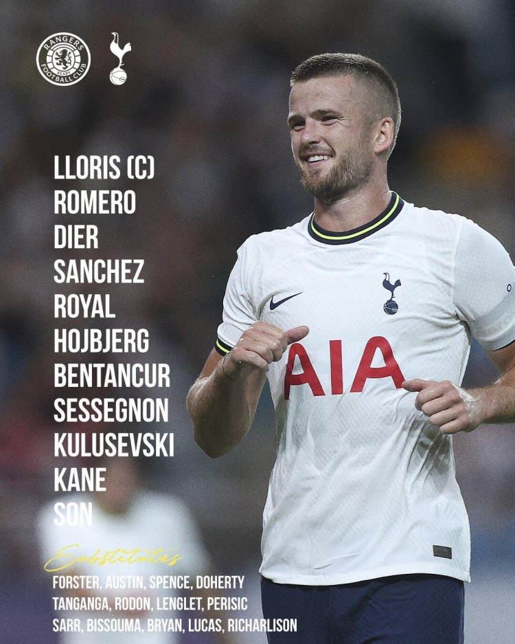 热刺vs流浪者首发:凯恩、孙兴慜首发,理查利森、朗格莱替补