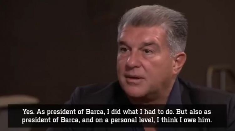 拉波尔塔:在个人层面,我认为自己亏欠梅西