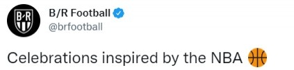 受NBA启发!BR晒足坛&NBA球员相同庆祝动作