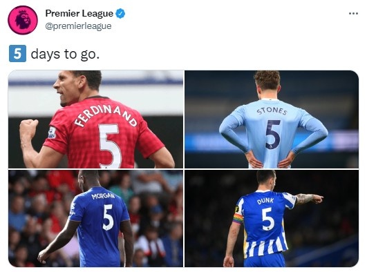 激动得搓手手?英超官推发文新赛季倒计时:还有5️⃣天