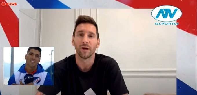 苏亚雷斯在乌拉圭民族亮相,梅西在视频中向其送出祝福