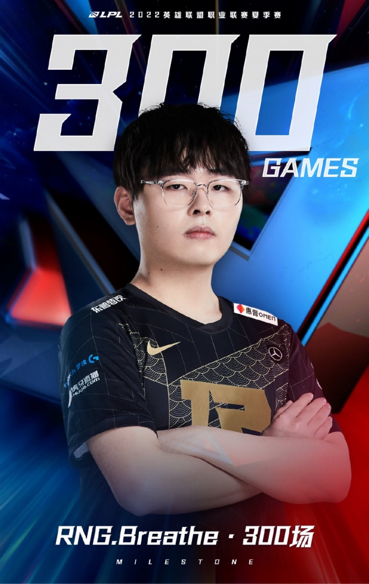 里程碑:Breathe达成LPL300场成就