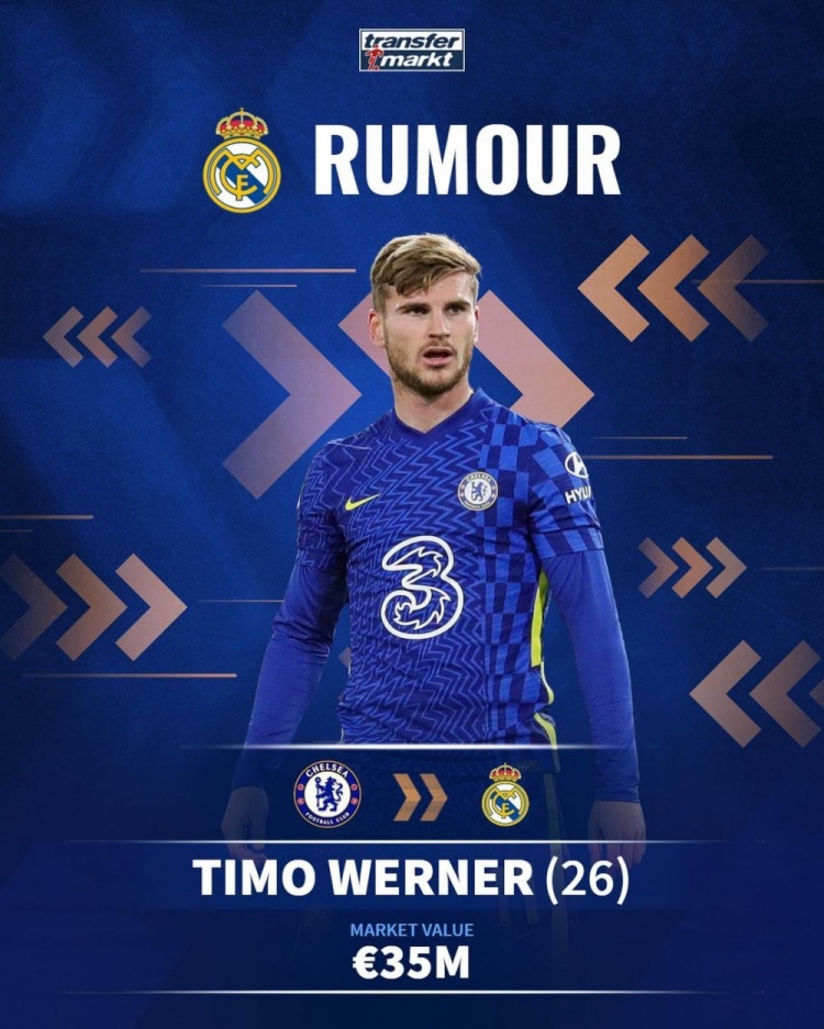 侦察机抵达马德里上空?维尔纳被推荐给皇马,最后是否能成行?