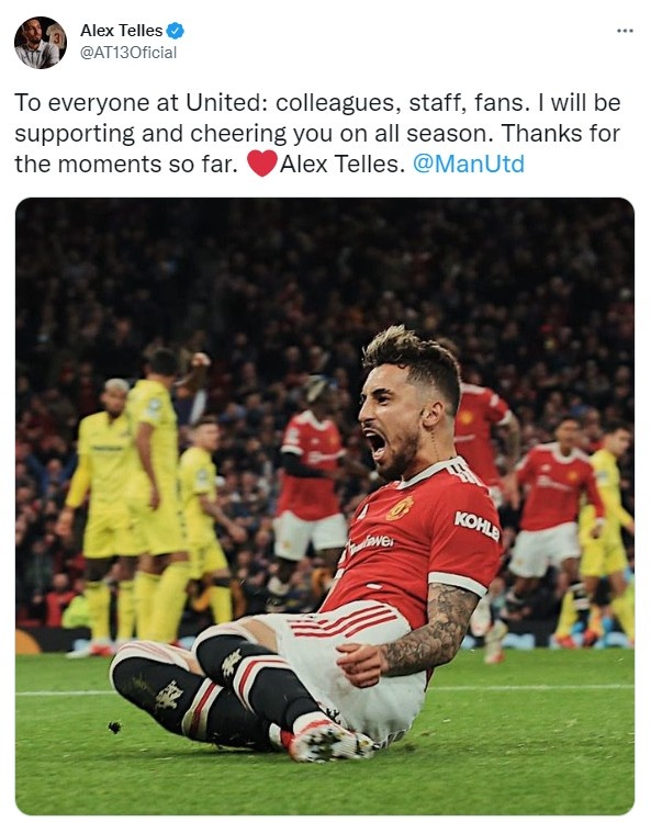 特莱斯:新赛季我会一直支持曼联,为曼联加油和欢呼