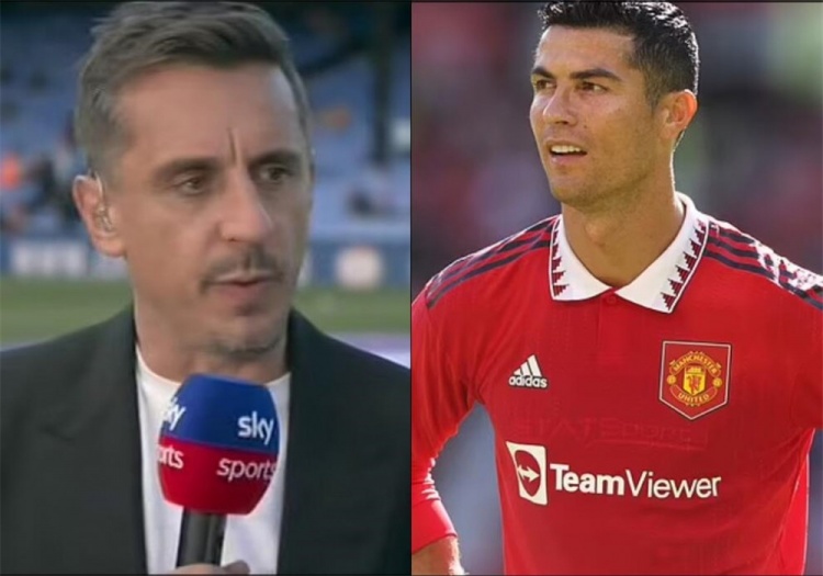 内维尔:我对C罗有点失望,他能不能自己出来说话?