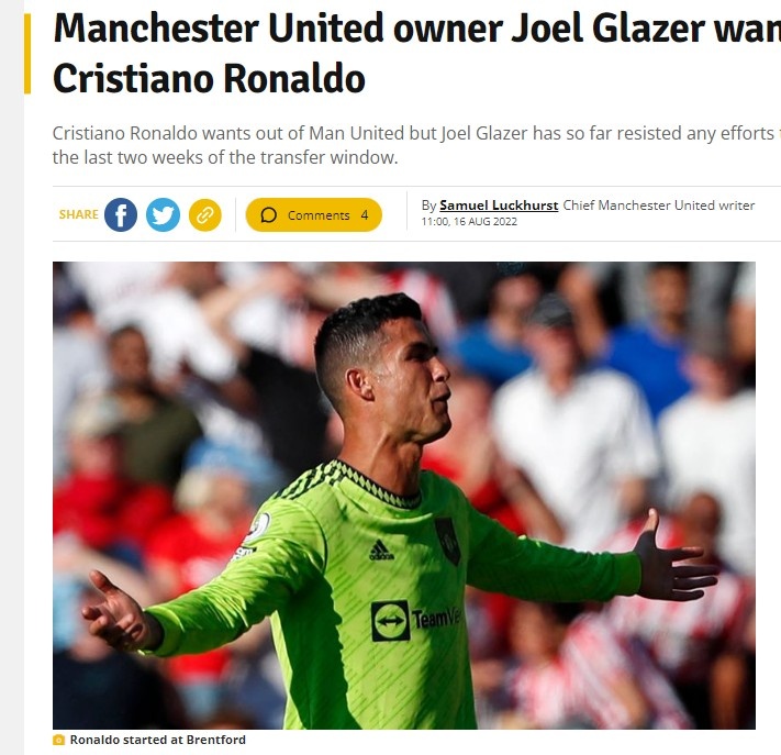 【转会中心】滕哈赫愿卖C罗|格雷泽不卖|红魔5000万欧追马竞替补