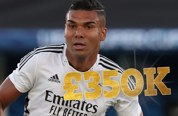 翻倍！太阳报独家：曼联为卡塞米罗提供35万镑周薪