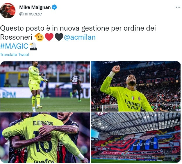 迈尼昂发推庆祝德比胜利:罗森内里下令,这里有了新的主人!