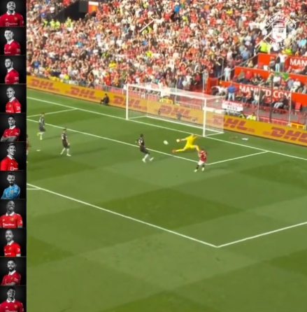 团队的耐心传导!曼联所有的11人都参与到了安东尼的首粒进球