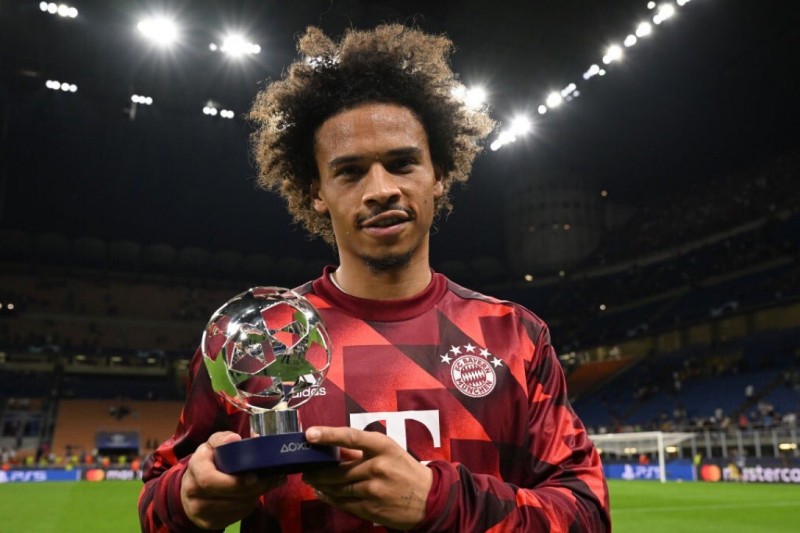 官方:萨内当选拜仁vs国米全场最佳