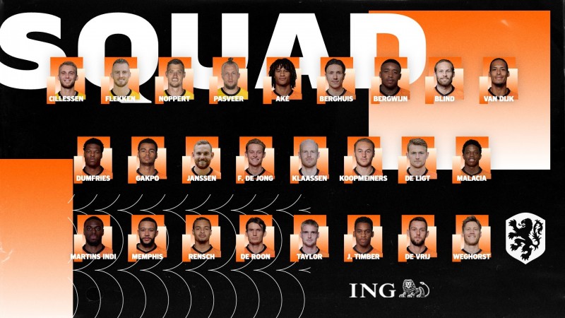 荷兰大名单:范迪克、德容领衔,德里赫特、马拉西亚、德佩入选
