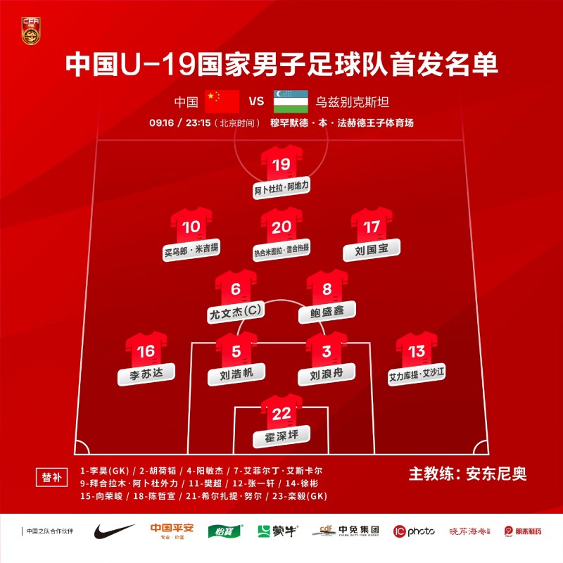 对阵乌兹别克斯坦,国青开场7分钟丢球