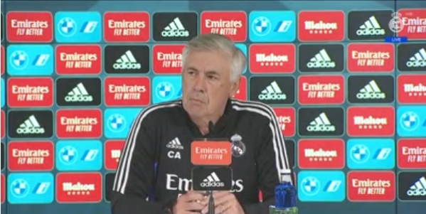 安切洛蒂:本泽马缺席马德里德比,他会在国际比赛日期间努力恢复