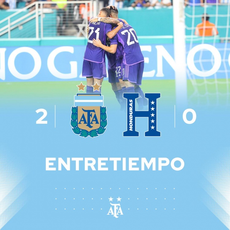 半场-梅西点射劳塔罗破门 阿根廷2-0洪都拉斯