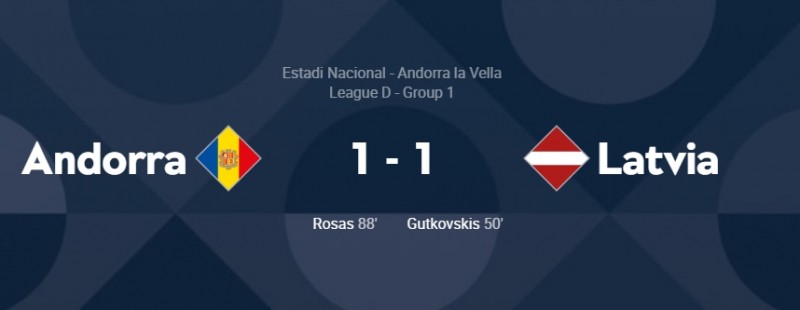 ?这啥剧本?安道尔后卫、拉脱维亚门将各送一礼,两队1-1战平