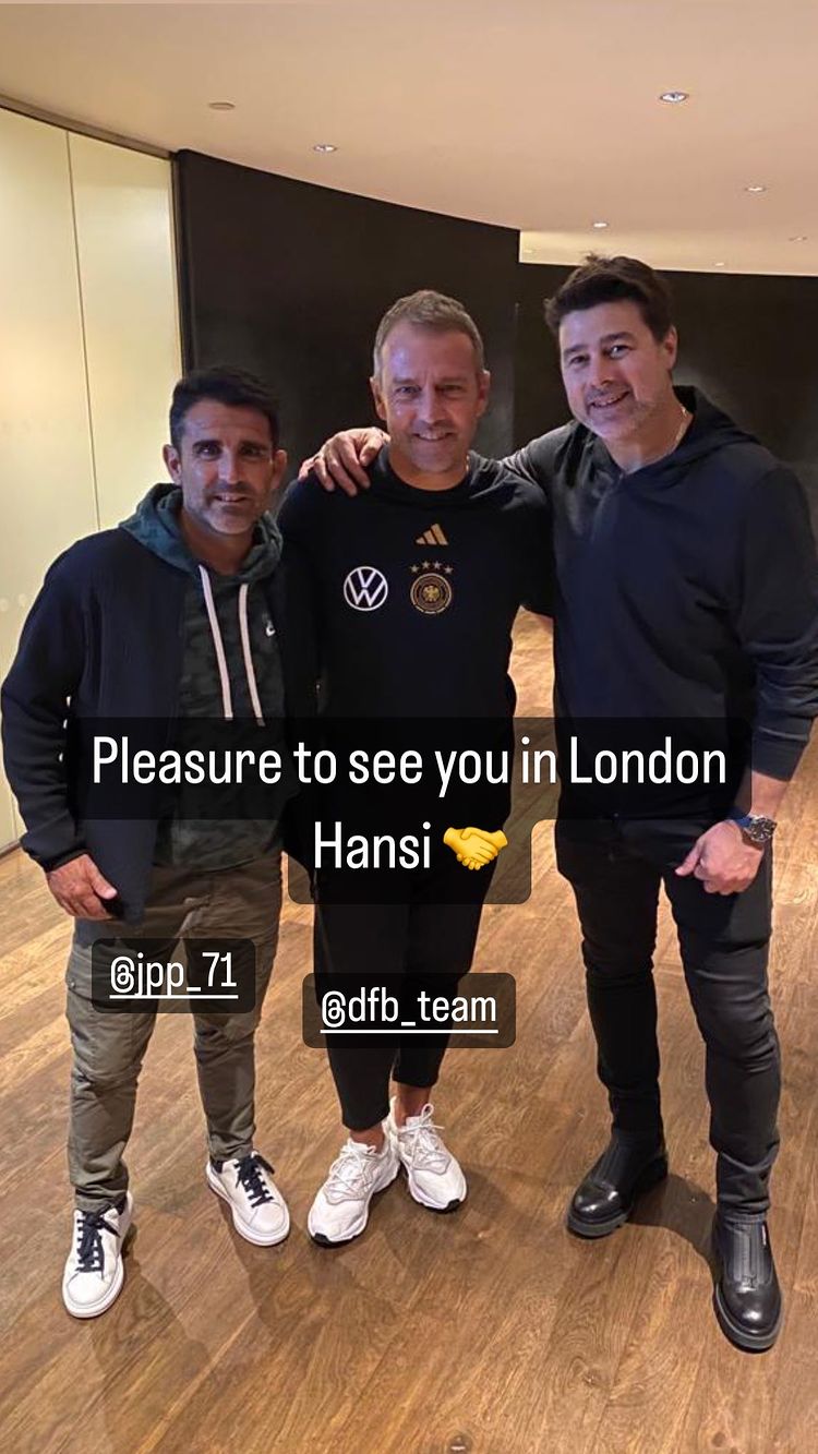 波切蒂诺晒与弗里克合影：很高兴在伦敦见到你，汉斯?