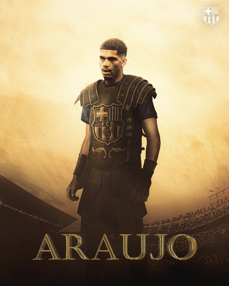 预计伤缺3个月,巴萨官方祝福阿劳霍:早日康复,角斗士!?