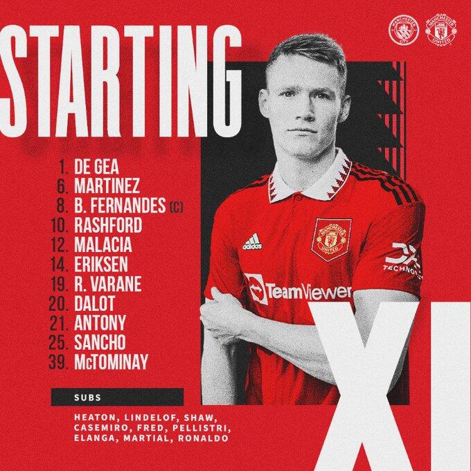 记者:滕哈赫对这套首发充满信心,相同阵容此前曾3-1击败阿森纳