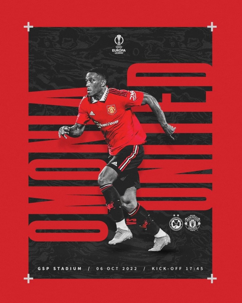 远征塞浦路斯,曼联发布欧联战奥莫尼亚海报:马夏尔成主角