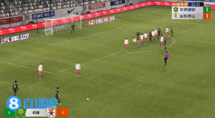 “开倒车”!于大宝定位球头槌破门,国安再次领先泰山!